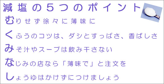 減塩の5つのポイント